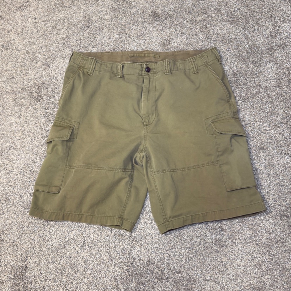 Polo Ralph Lauren Men Relaxed Fit Cargo Shorts Olive Green Size 38 Cotton Blend